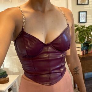 Windsor Corset Top, Small, Plum